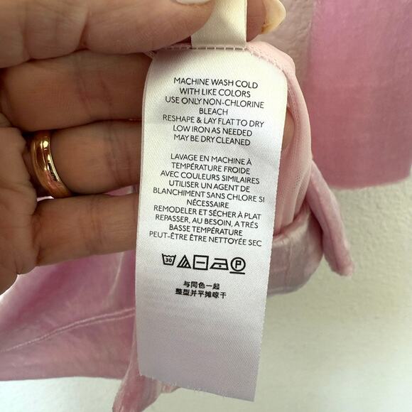 FREE PEOPLE Velvet Ruched Mini Dress Pink Collared Long Sleeve Bodycon XS Y2K - Picture 6 of 7